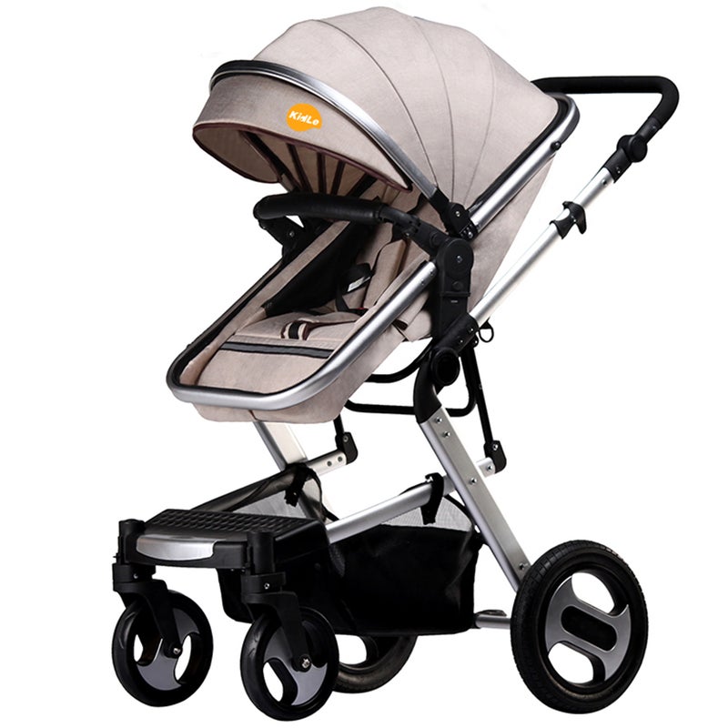 كيدل عربة أطفال هاي فيو بلون بيج/ أسود - Image 1