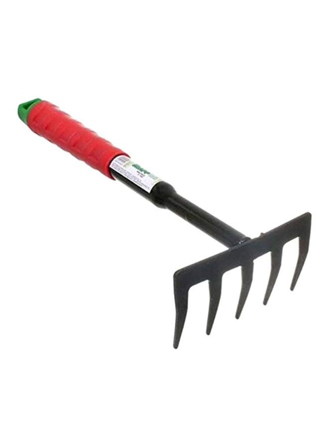 Trapp Small Garden Mini Steel Rake Digging Tool Black/Red  - Image 1