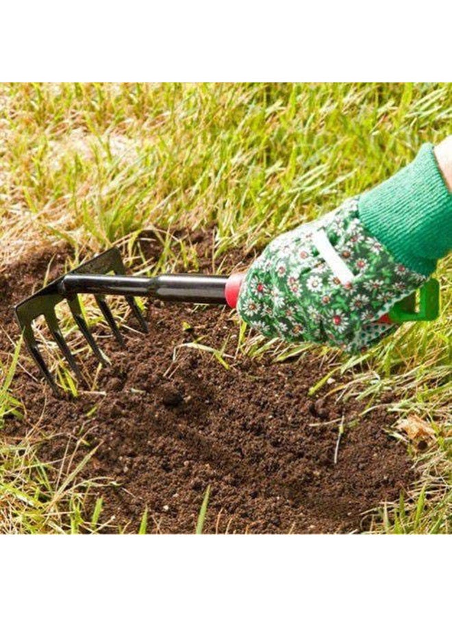 Trapp Small Garden Mini Steel Rake Digging Tool Black/Red  - Image 2