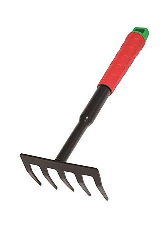 Trapp Small Garden Mini Steel Rake Digging Tool Black/Red  - Image 3