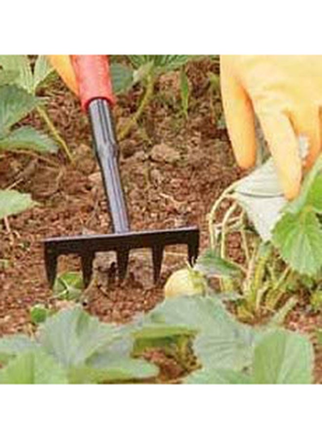Trapp Small Garden Mini Steel Rake Digging Tool Black/Red  - Image 5