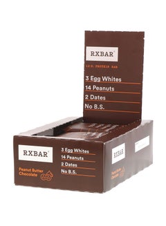RXBAR Pack Of 12 Peanut Butter Chocolate Protein Bars  - Image 1