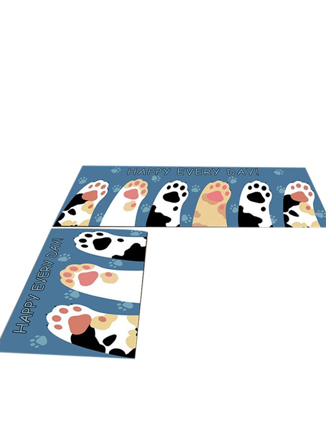 Angel city - Paw Printed Kitchen Floor Mat Multicolour 40X60cm - Image 1