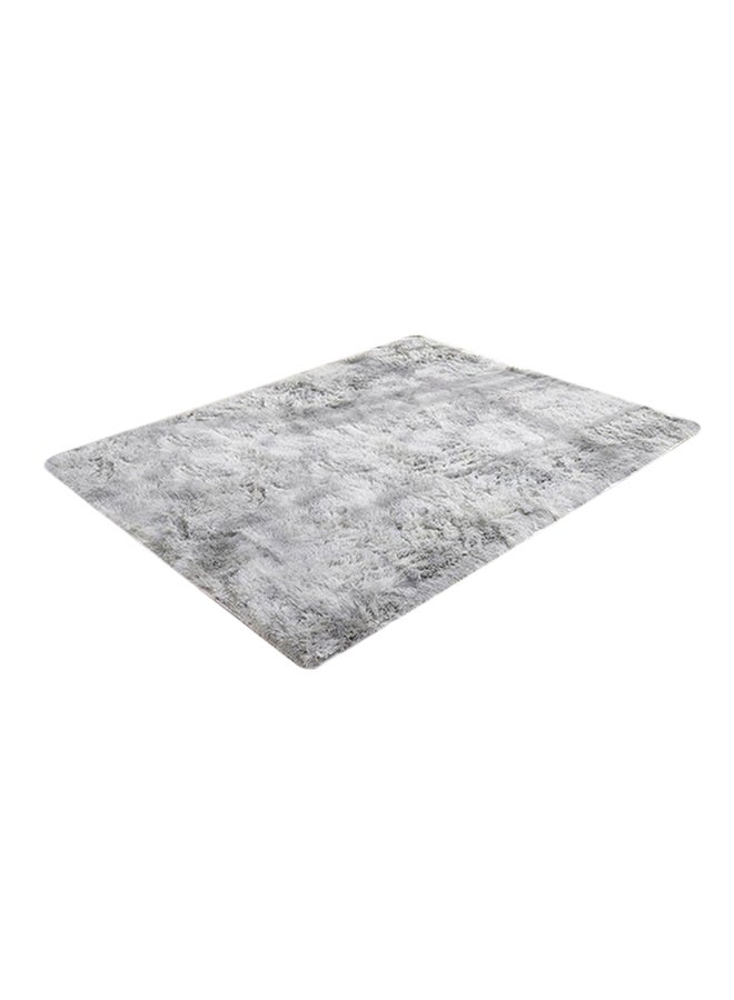Anti-Skid Rectangular Fluffy Rug Light Grey 30x5x26cm