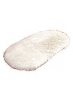 Beauenty Modern Silky Faux Soft Sheepskin Floor Mat White 40 x 60cm 