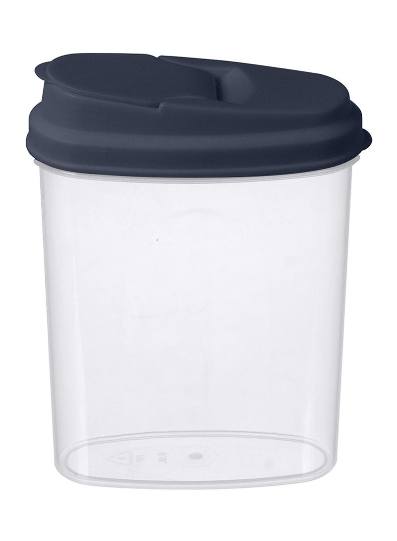 6 Piece Plastic Food Container Set - Easy Pour Lids - Food Storage Box - Storage Boxes - Kitchen Cabinet Organizers - Grey Grey 6-Piece