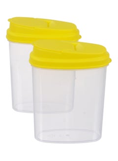 Amal 2 Piece Plastic Food Container Set - Easy Pour Lids - Food Storage ...