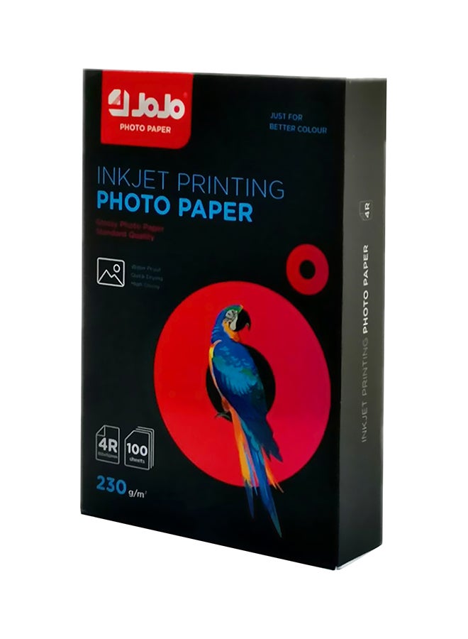 JOJO JOJO 100 Sheets 4r Size Inkjet Printing Glossy Photo Paper 230gsm