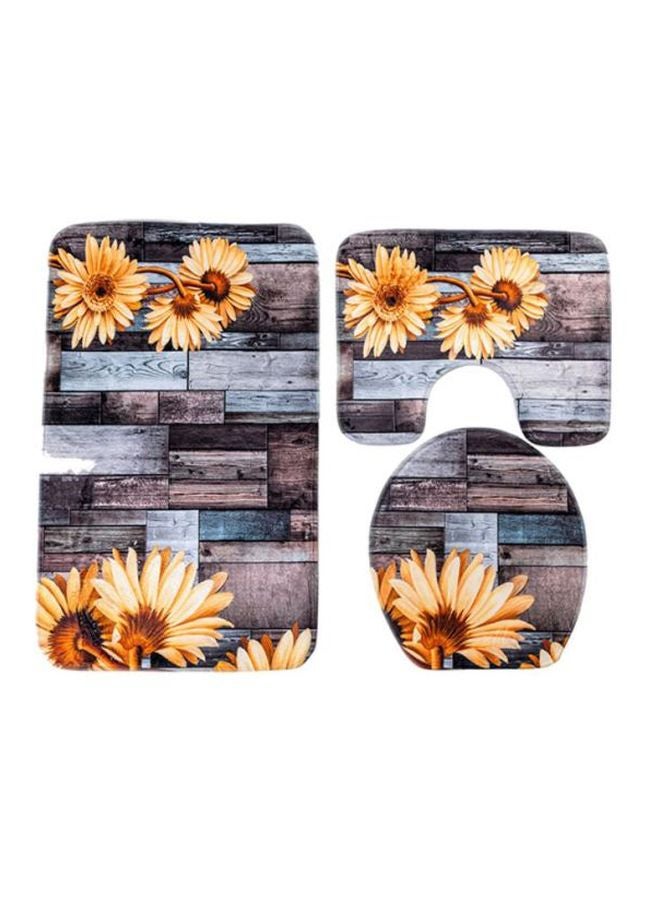 Home Concept 3-Piece Bathroom Anti Slip Pedestal Set Multicolour