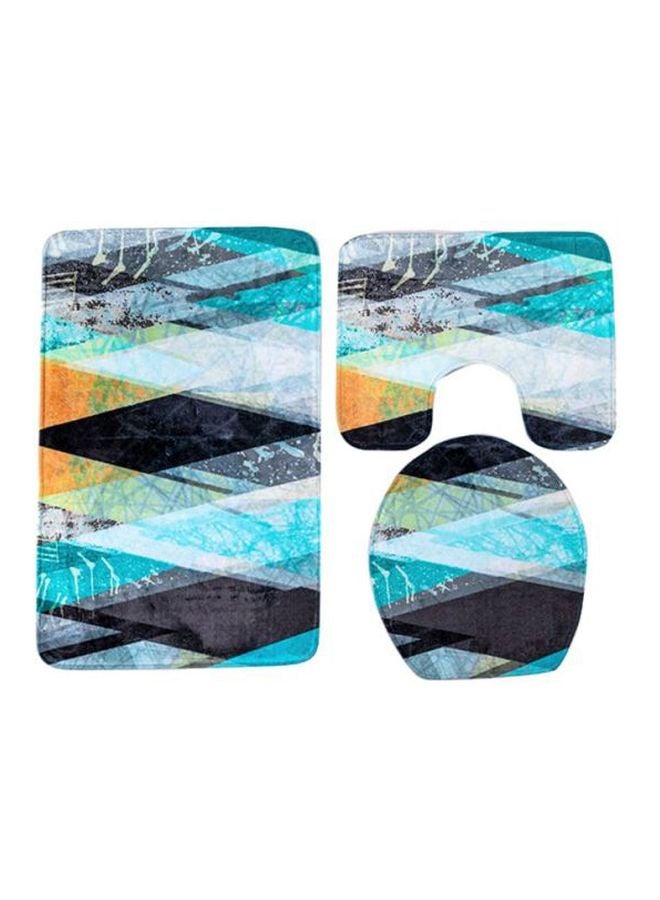 هوم كونسيبت طقم دواسات للحمام مضادة للانزلاق باللون الأزرق أسود/أزرق