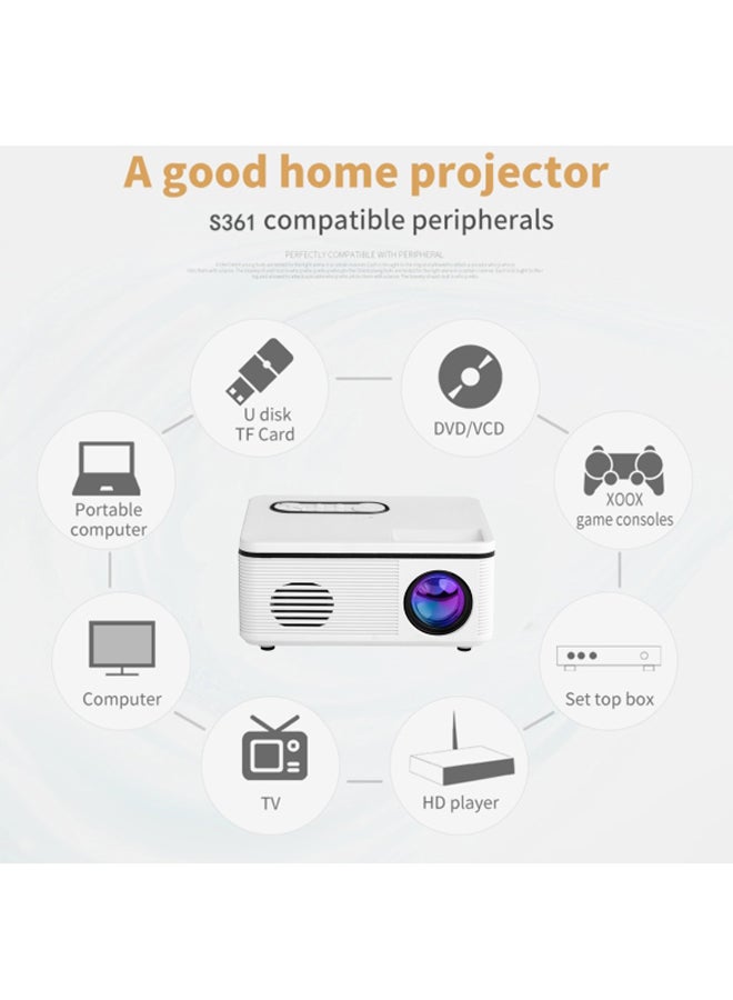 أيبيسي جهاز بروجيكتور LED محمول بشدة سطوع 600 لومن OS3937W-UK أبيض - Image 3