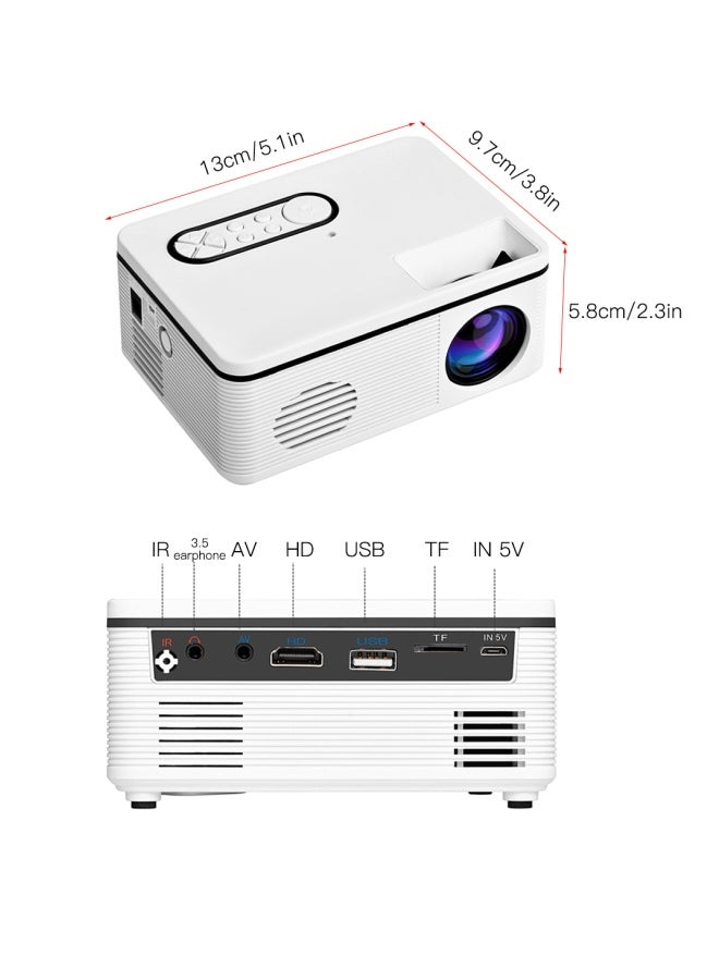 أيبيسي جهاز بروجيكتور LED محمول بشدة سطوع 600 لومن OS3937W-UK أبيض - Image 5