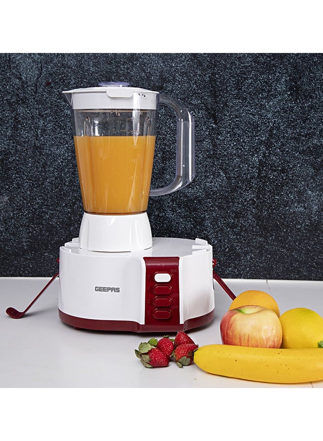 GEEPAS - 4-In-1 Food Processor 600W 1500.0 ml 600.0 W GSB9890 White/Clear/Red - Image 1