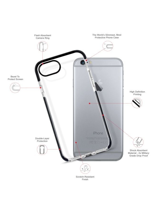 ستايلايزد غطاء حماية إمباكت برو بطبعة عبارة "Never Give Up" لهاتف أبل آيفون 6S/S كستنائي/أبيض/أسود - Image 2