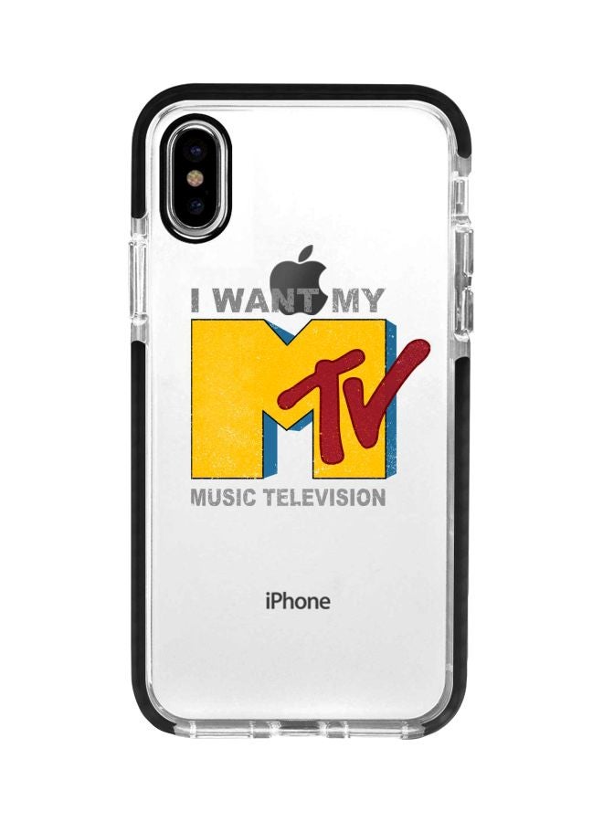 Stylizedd Impact Pro I Want My M TV Printed Case Cover For Apple iPhone XS Max Clear/Yellow/Red  - Image 1