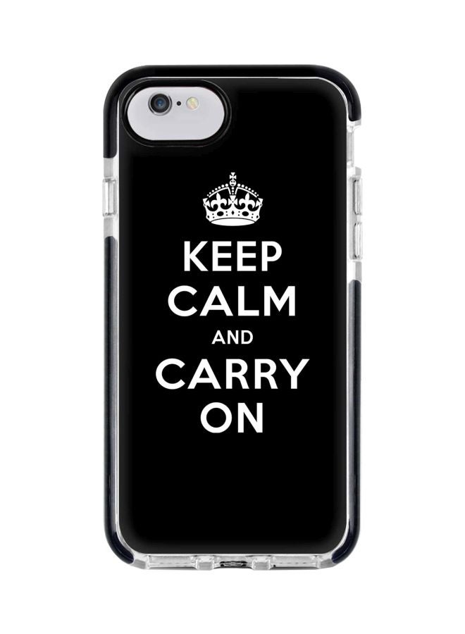 Stylizedd Impact Pro Series Keep Calm And Carry On Printed Case Cover For Apple iPhone 6s/6 Black/White - Image 1