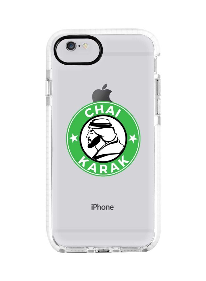 ستايلايزد غطاء حماية واقٍ بطبعة عبارة "Chai Karak" لهاتف أبل آيفون 6s/6 شفاف/ أخضر/ أبيض - Image 1