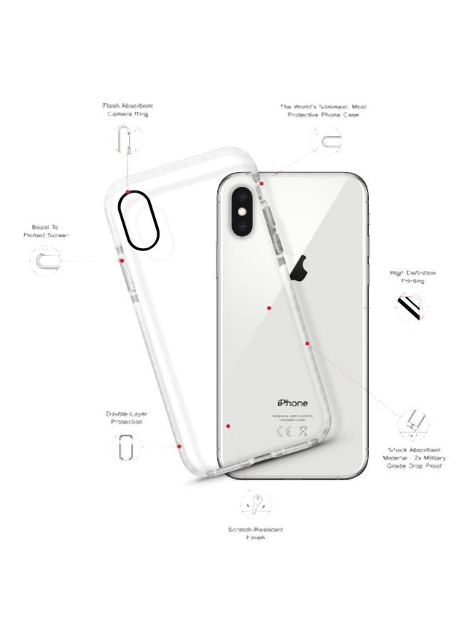 No Fear Limits Excuses Printed Case Cover For Apple iPhone XS Max Clear/Yellow/Orange