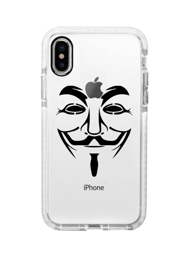 ستايلايزد غطاء حماية بطبعة قناع فانديتا لهاتف أبل آيفون XS ماكس شفاف/ أسود - Image 1