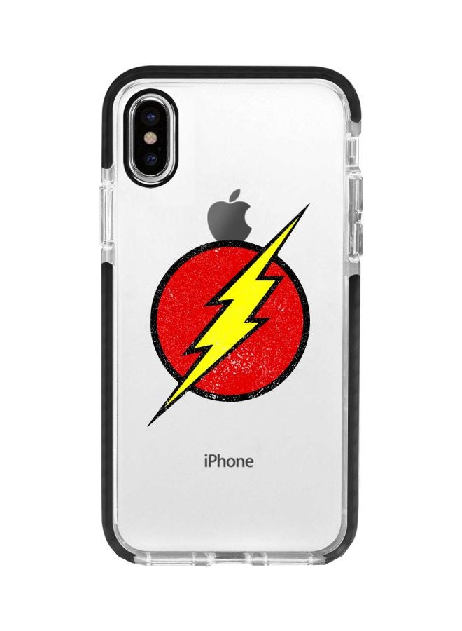 Stylizedd Flash Logo Printed Case Cover For Apple iPhone XS Max Clear/Red/Yellow - Image 1