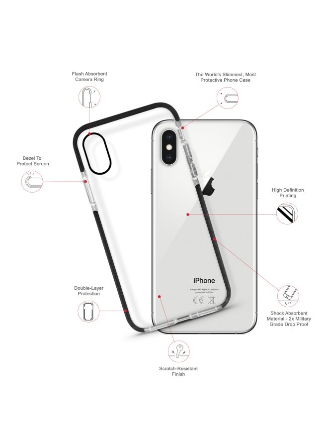 Stylizedd Impact Pro Series Please Wait Printed Case Cover For Apple iPhone XS Max Black/White - Image 2