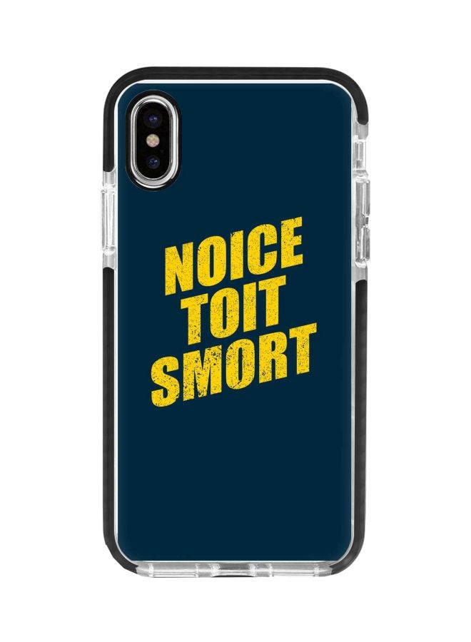 Stylizedd Noice Toit Smort Printed Case Cover For Apple iPhone XS Max Blue/Yellow - Image 1