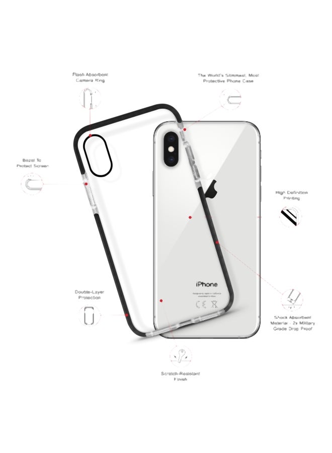 ستايلايزد غطاء حماية مزين بطبعة لعبارة "Dubai Horizon" لهاتف أبل آيفون XS ماكس شفاف/ أحمر/ أسود - Image 2