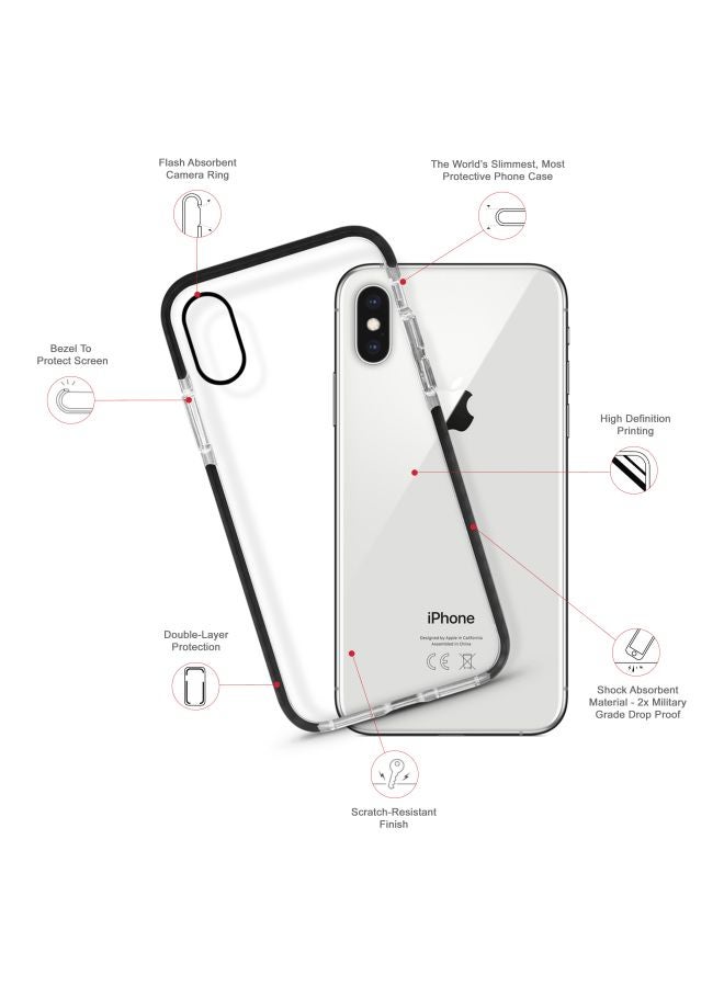 Stylizedd Flash Logo Printed Case Cover For Apple iPhone XS Max Clear/Red/Yellow - Image 2