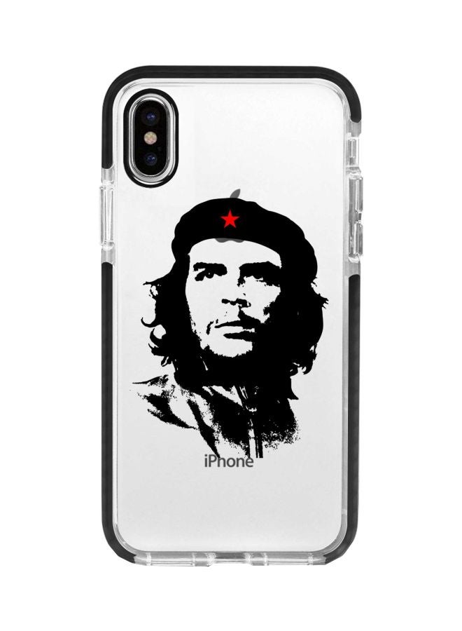 ستايلايزد غطاء حماية بطبعة صورة تشي جيفارا لأبل آيفون XS ماكس شفاف/ أسود - Image 1