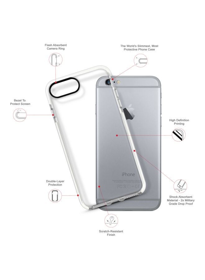 Stylizedd Impact Pro Series Meh Printed Case Cover For Apple iPhone 6s Plus/6 Plus Clear/White - Image 2