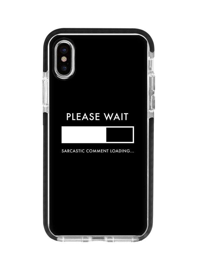 Stylizedd Impact Pro Series Please Wait Printed Case Cover For Apple iPhone XS Max Black/White - Image 1