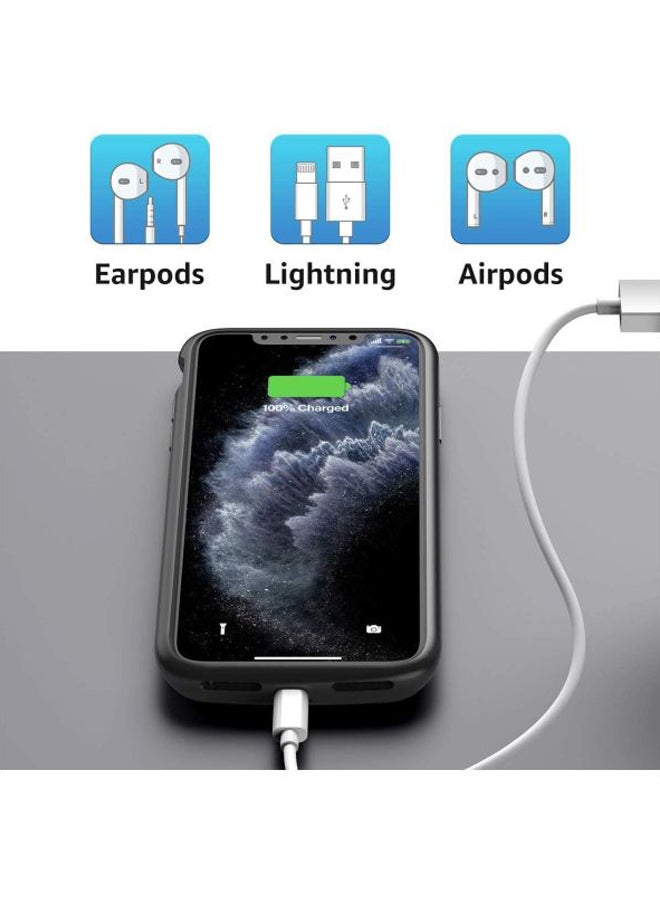 Goui 4500.0 mAh FiT.QI Wireless Battery Charging Case For Apple iPhone 11 Pro Max Black  - Image 2