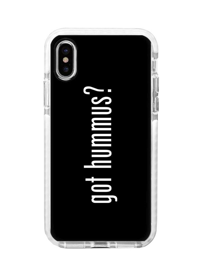 Stylizedd Got Hummus Printed Case Cover For Apple iPhone XS Max Black/Clear/White - Image 1