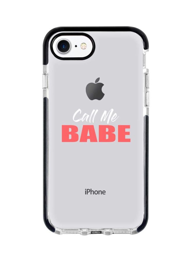 Stylizedd Impact Pro Series Call Me Babe Printed Back Case For Apple iPhone 8 Clear/White/Pink - Image 1