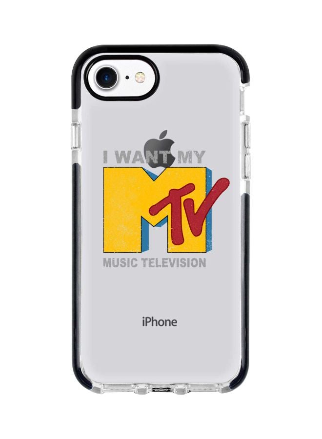 Stylizedd - Impact Pro Series I Want My Music Television Printed Case Cover For Apple iPhone 7 Clear/Yellow/Red - Image 1