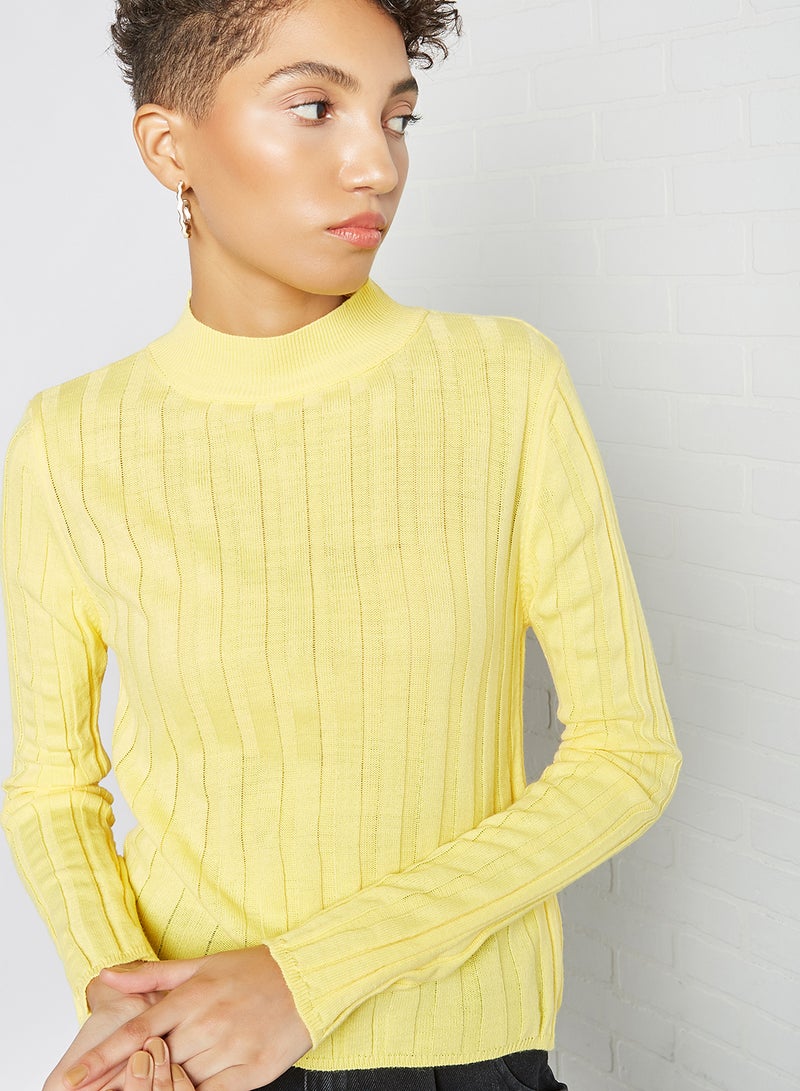 trendyol - Ribbed Sweater Yellow - Image 1