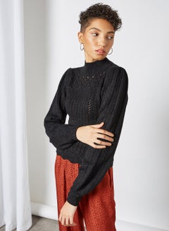 High Neck Sweater Black