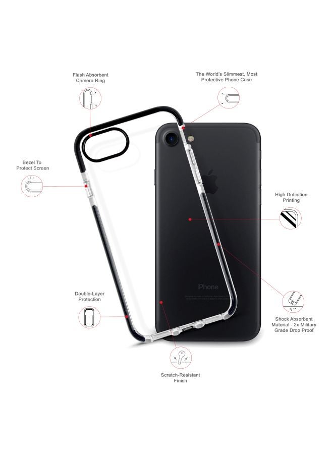 ستايلايزد غطاء حماية من سلسلة إمباكت برو بطبعة كلمة "Nirvana" لهاتف أبل آيفون 8 أسود/ أصفر - Image 2