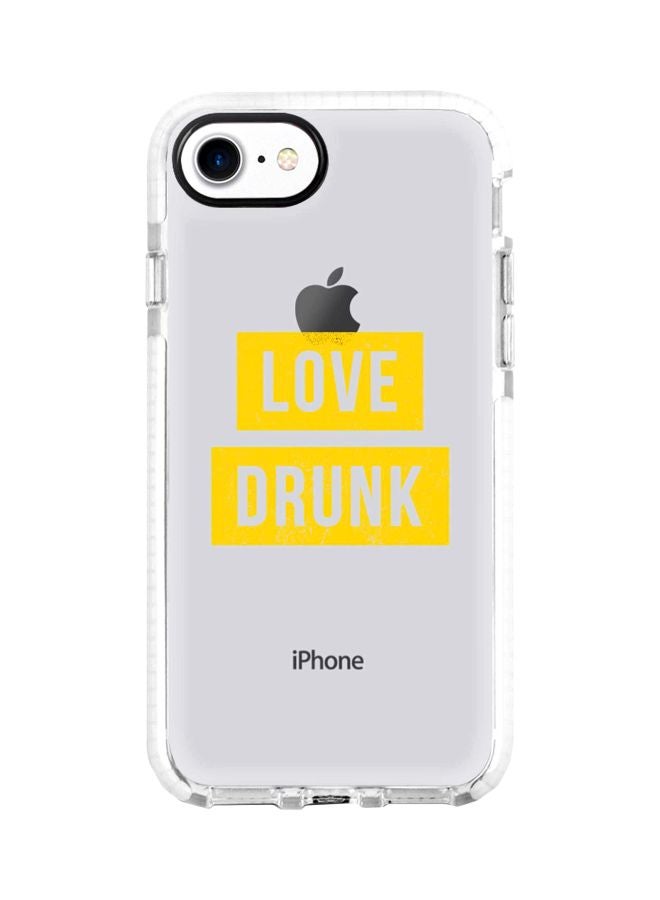Impact Pro Series Love Drunk Printed Case Cover For Apple iPhone 8 Cleat/Yellow
