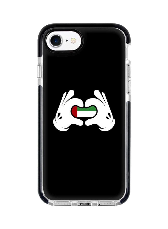 Stylizedd Impact Pro Series Emarati Love Printed Case Cover For Apple iPhone 8 Black/White/Red - Image 1