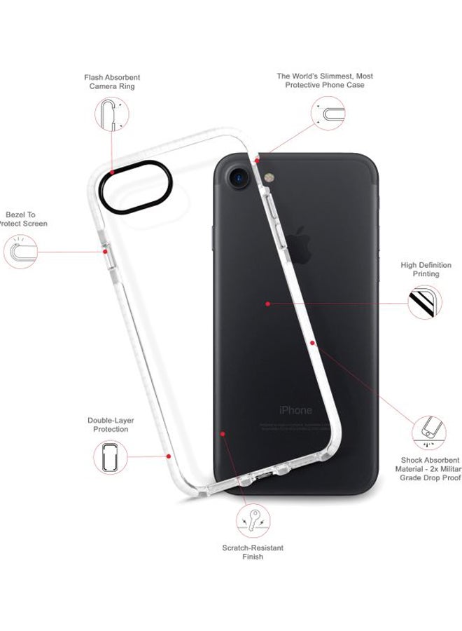 ستايلايزد غطاء حماية من سلسلة إمباكت برو بطبعة بتأثير رخامي لهاتف أبل آيفون 7 وردي/ذهبي/أبيض - Image 2