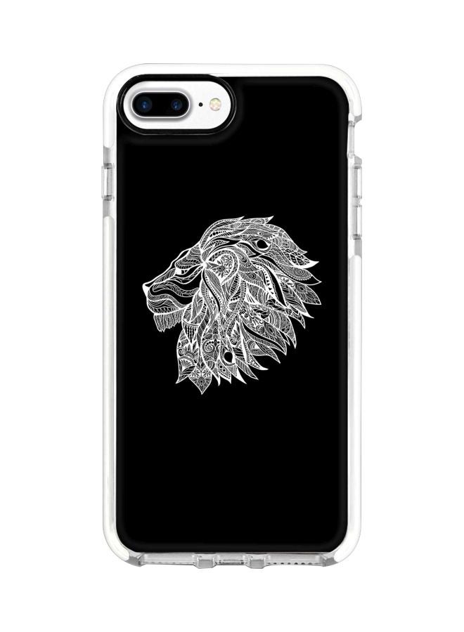 Stylizedd Impact Pro Abstract Lion Printed Case Cover For Apple iPhone 8 Plus Black/White/Clear - Image 1