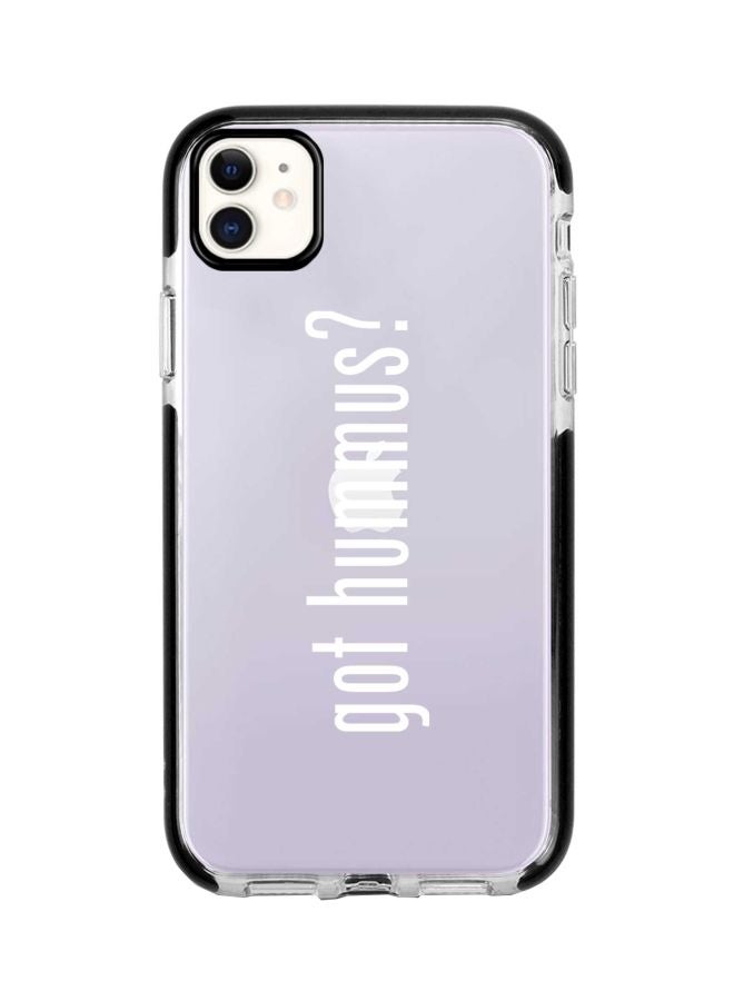 ستايلايزد غطاء حماية واق لهاتف أبل آيفون 11 تصميم يحمل عبارة "Got Hummus?" - Image 1