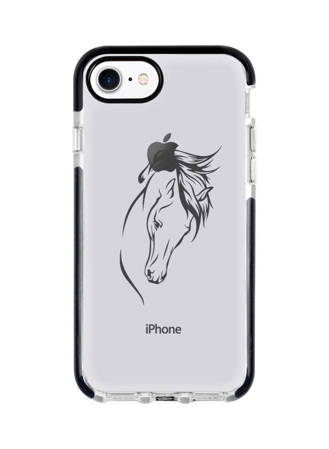 Stylizedd Printed Protective Case Cover For Apple iPhone 7 Clear/Black - Image 1