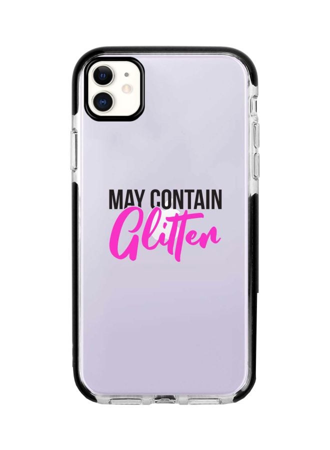 Stylizedd Impact Pro Series May Contain Glitter Printed Case Cover For Apple iPhone 11 Clear/Pink/Black - Image 1