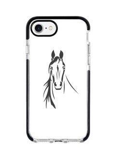 Impact Pro Arabian Stallion Printed Case Cover For Apple iPhone 8 White/Black
