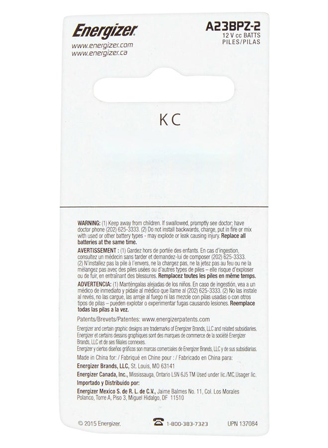 Energizer A23 Long Lasting Battery Silver/Black - Image 3