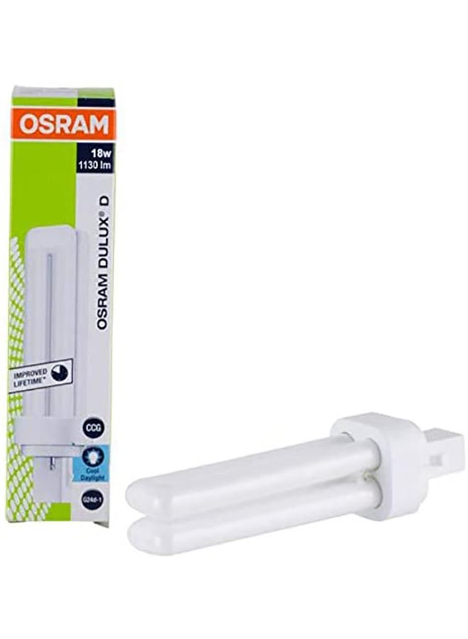 Osram - CFL Dulux D 18W Plug In Base Bulb Coolwhite - Image 1