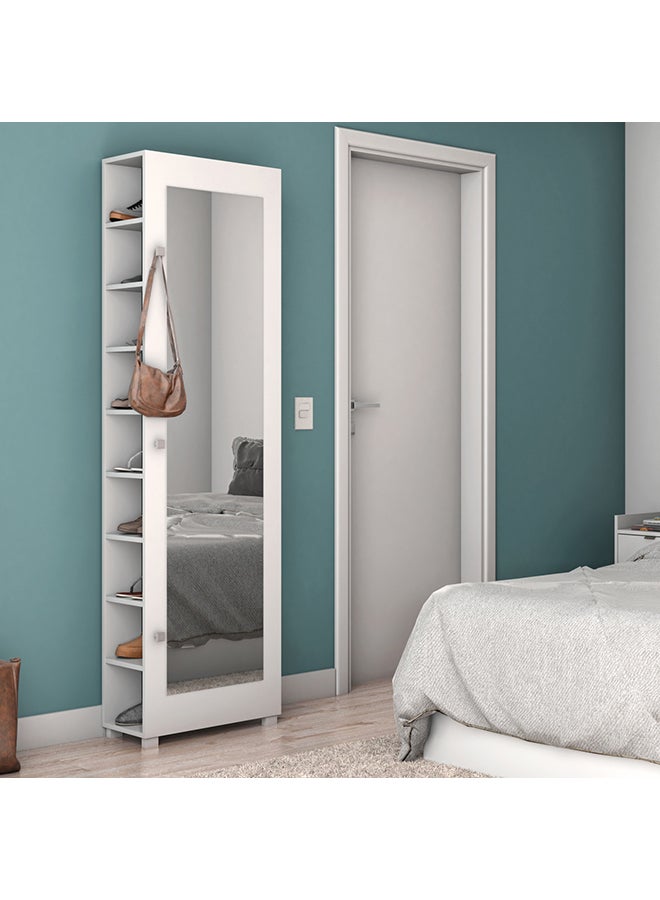Home Box - Salvador Shoe Cabinet With Mirror White - Image 1