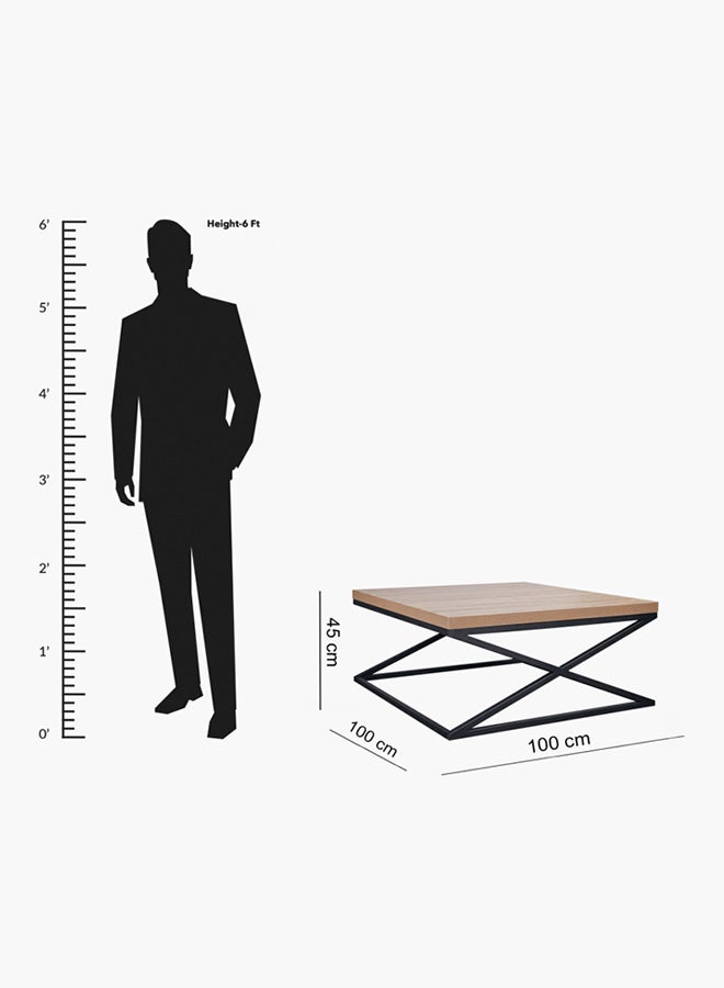 Caruzel Rectangular Coffee Table Brown/Black